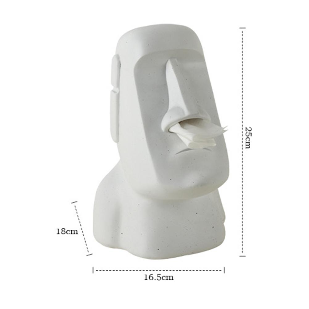 Stone Figure Tissue Box Waterproof Creative Tissue Paper Box Environmentally Napkin Paper Holder Decoration for Home Kitchen Car
