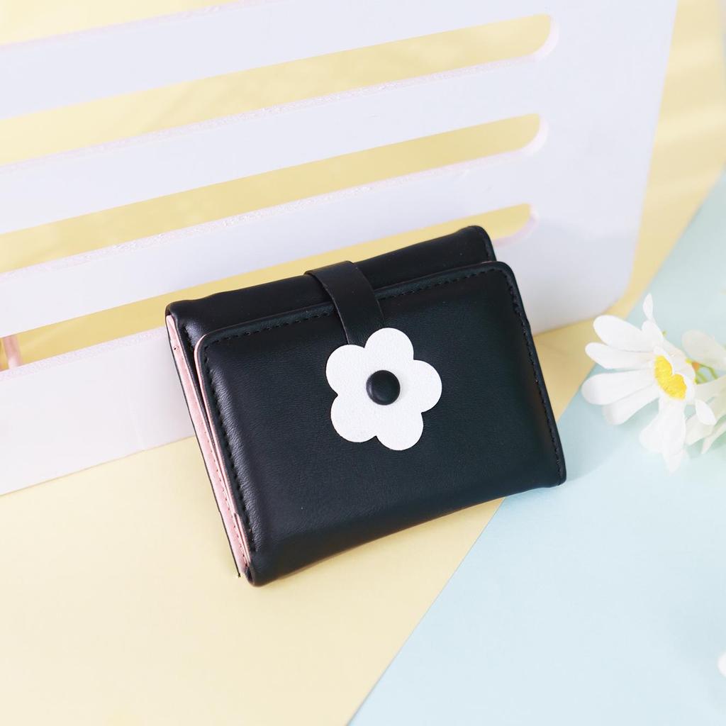 2025 Ladies' Cute Flower Tri-fold Wallet - Korean Style Card Holder