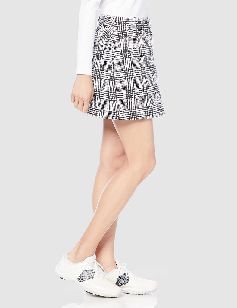Skirt Luentin Calze Stretch Glen Check Logo Pattern Product Wash 1 [Pearly Gates] Women's / 055-2134204 121_Navy [M]