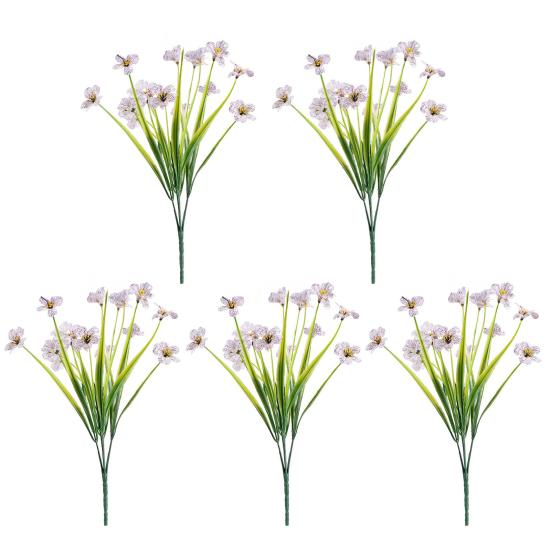 Artificial Flowers Adjustable Height Fade-Resistant Handmade Realistic Silk Petals No Watering Sunlight Floral Display Arrangement