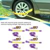 Professional Ratchet Recovery Straps Trailer Tie Down Alloy Wheel Straps Set Yellow