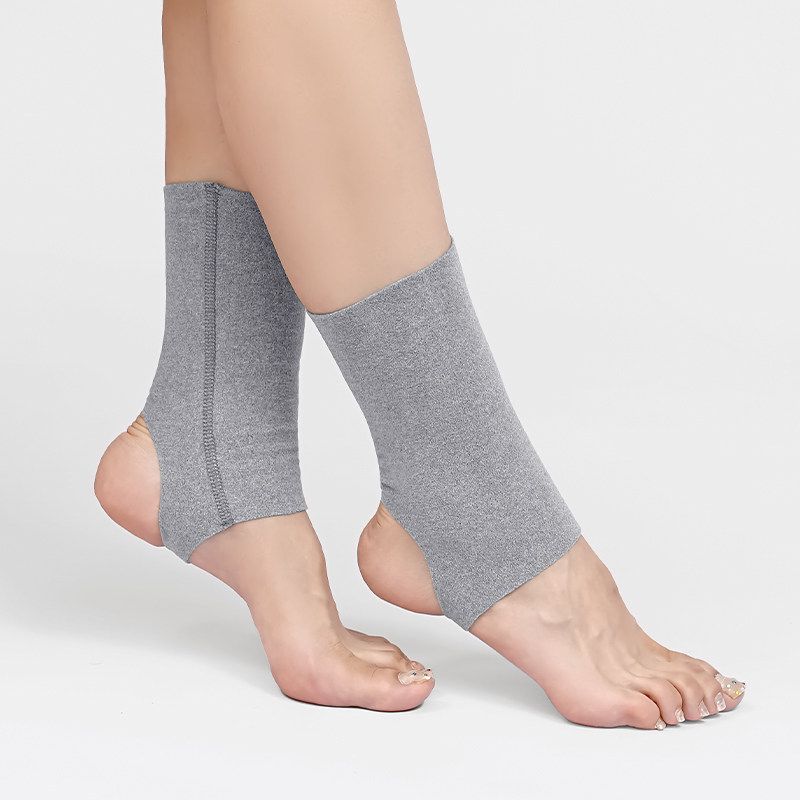 

Dralon Ankle Protection Set for Men and Women Fall and Winter Heattech Ankle Neck Joint Sprain Ankle Seamless Foot Sock Adult Air-Conditioned Room Gray [Foot Stepping Style] L
