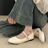 Fashion Spring New Round Toe Women Mary Jane Flats Shoes Shallow Ladies Casual Ballet Shoes Soft Sole Eelgant Leather Shoes