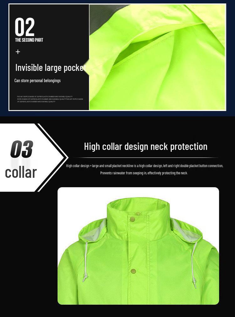 Reflective Oxford Cloth Raincoat Set for Traffic and Sanitation Workers