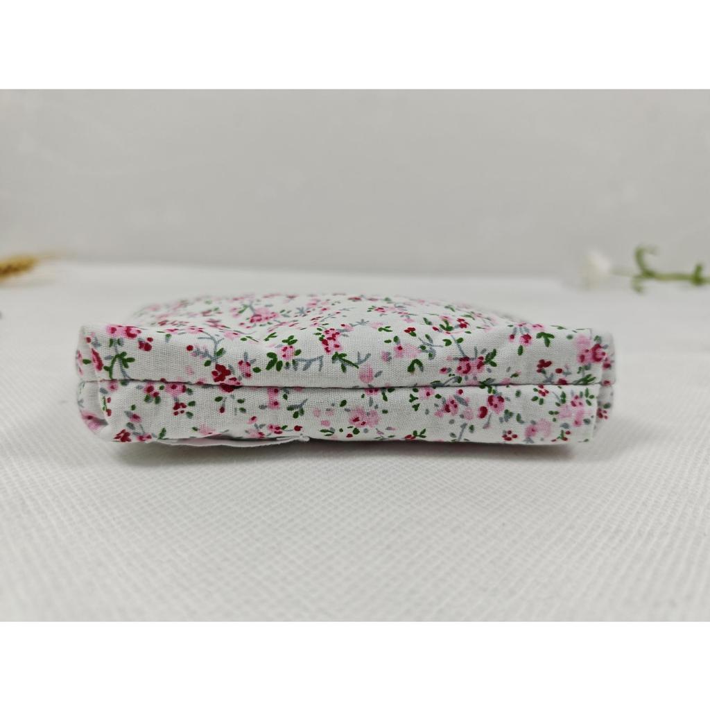 Pastorale Spitze Baumwolle Damen Doppel-Reißverschluss Münzbörse & Schlüsselanhänger