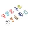 100Pcs Cute Paper Clips Numbers Style Rich Colors Anti Slip Strong Clamping Fancy Paperclips for Wor