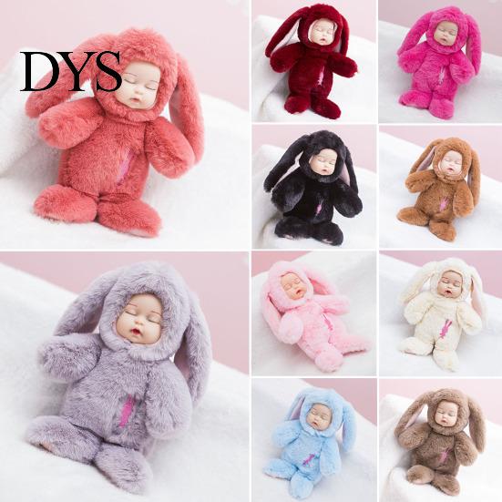 Niedliches Langohr-Kaninchen, weiches Plüschtier, schlafende Hasenpuppe für Kinder, Geburtstagsgeschenk