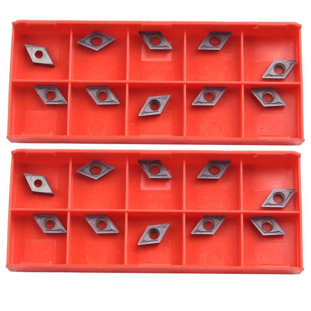 20PC DCMT21 51 Carbide Inserts for Lathe Turning Tool Holder Compatible with SDJCR/SDNCN/SDQCR Series VP15TF Grade