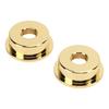 2PCS TL Electric Guitar Jack Cover Round Metal Electrosocket Plate with Mounting Screws Gold