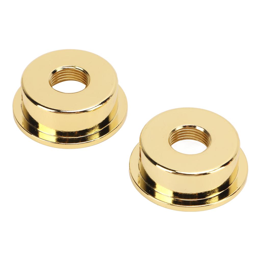 2PCS TL Electric Guitar Jack Cover Round Metal Electrosocket Plate with Mounting Screws Gold