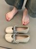 Sheepskin Version~ French Retro Flat Bottom Inner Height Increase Shallow Mouth Single Shoes Women's 2025 New Versatile Mary Jane Small Leather Shoes