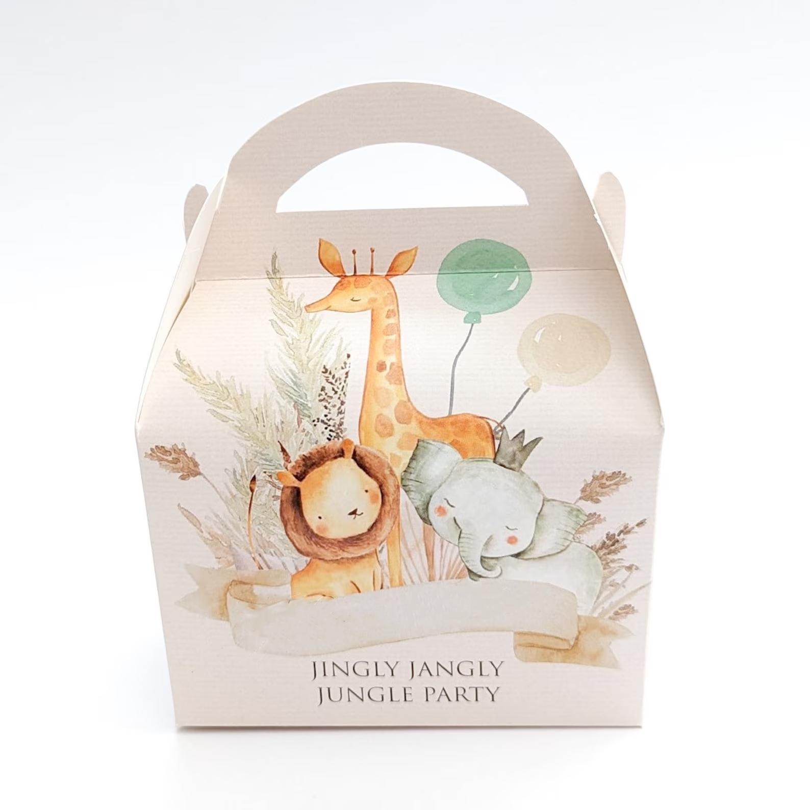 

2 шт. Акварельные Бохо Животные Джунглей Детская Вечеринка Коробка Первый День Рождения Новорожденный Детский Душ Шоколадные Конфеты Подарочный Пакет Сувенир 2pcs12x8x10cm