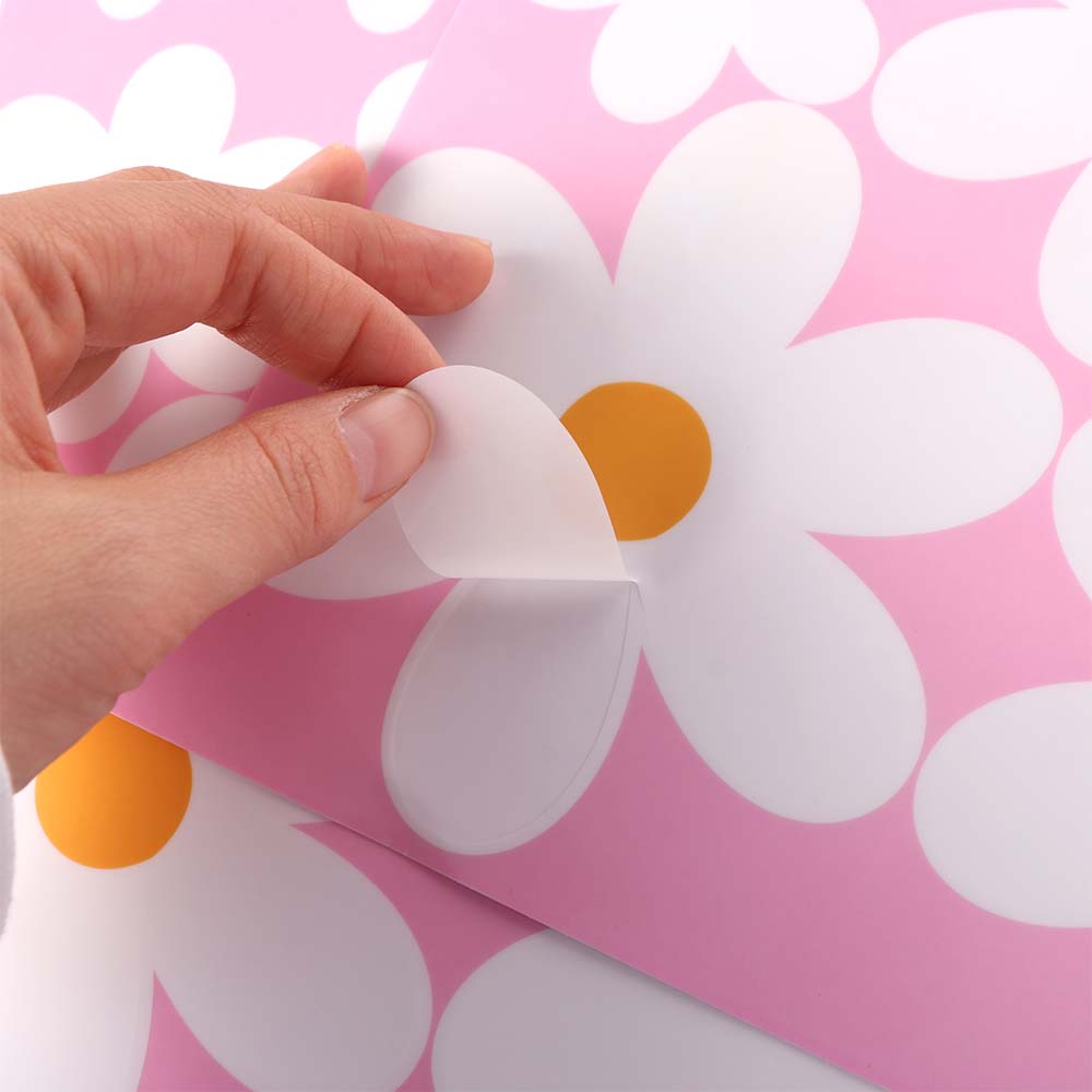 6Sheets/72Pcs/Set PVC Daisy Window Stickers Waterproof Double Sided Flower Wall Stickers Spring Style White Glass Stickers