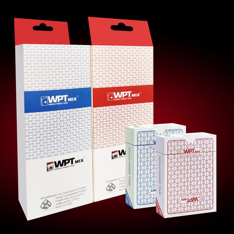 WPT Texas Hold'em High-Grade Plastic Playing Cards, Waterproof & Anti-Fold, Double-Sided Frosted, Full Box.