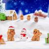 Christmas Gingerbread Man Design, Resin Decorative Accessories, Mini Gift Decorative, DIY, Content: Gingerbread Man, Christmas Tree, Train
