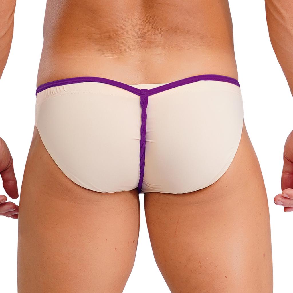 Mens Thong Fundoshi Underwear T-Back Design Japan Kabuki Style Cotton Loincloth Sumo Briefs