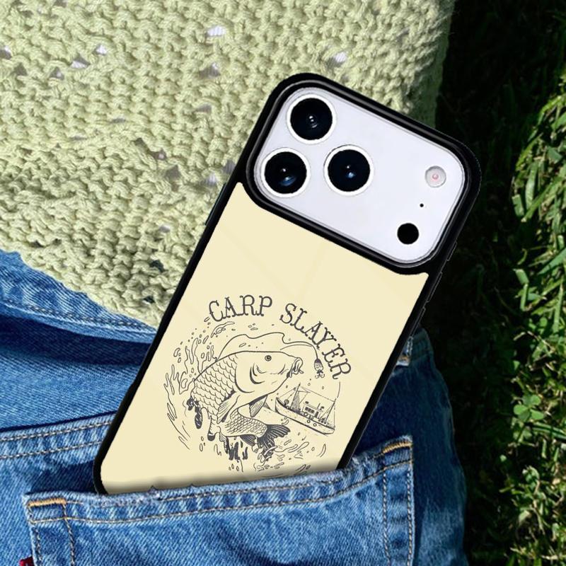 Carp Fishing Quotes Phone Case Cover for IPhone 11 12 13 14 15 16e 17 Pro Max Coque for IPhone 17 Air