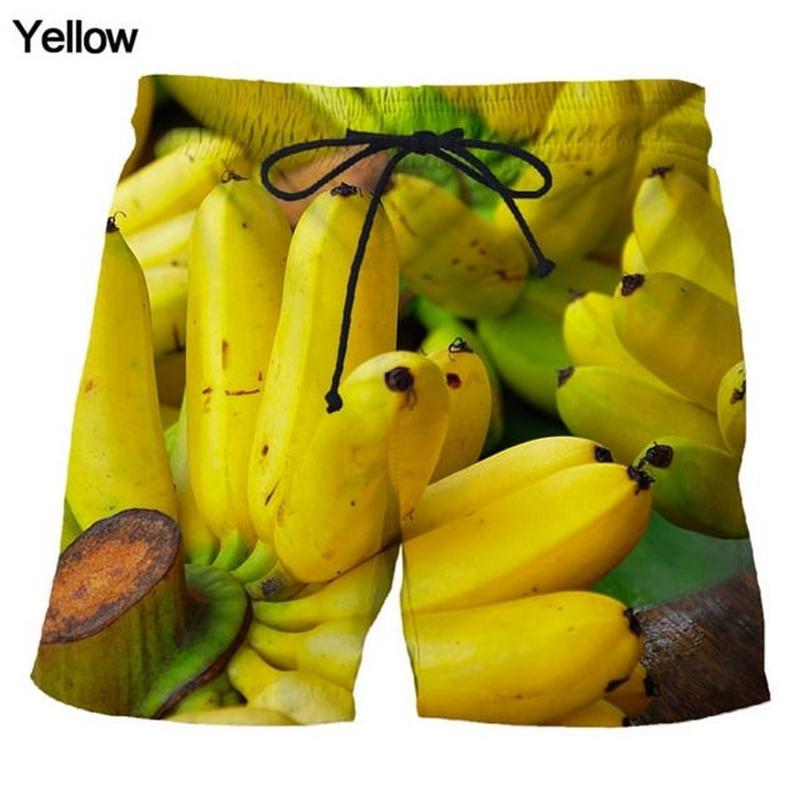 Holiday Hawaiian Men Beach Shorts 3D Print Fruit Watermelon Graphic Sport Shorts New Design Short Pants Personality Clothes