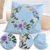 Embroidery Kit for Adults Pillow Cover Gift with Threads Cushion Floral Simple Bedroom