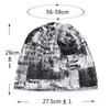 Tie-dye Slouchy Beanie Hat Stretchy Streetwear Beanie Retro Plush Lined Beanie  For Men Women