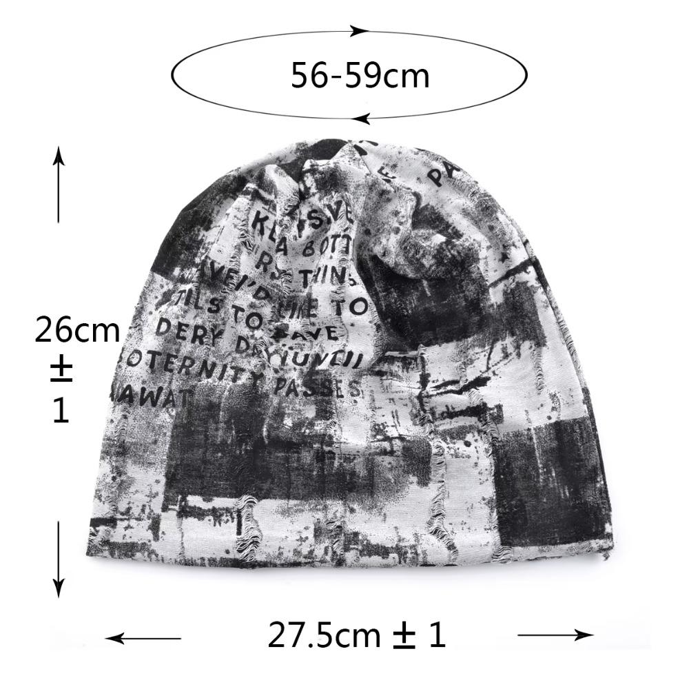 Tie-dye Slouchy Beanie Hat Stretchy Streetwear Beanie Retro Plush Lined Beanie  For Men Women