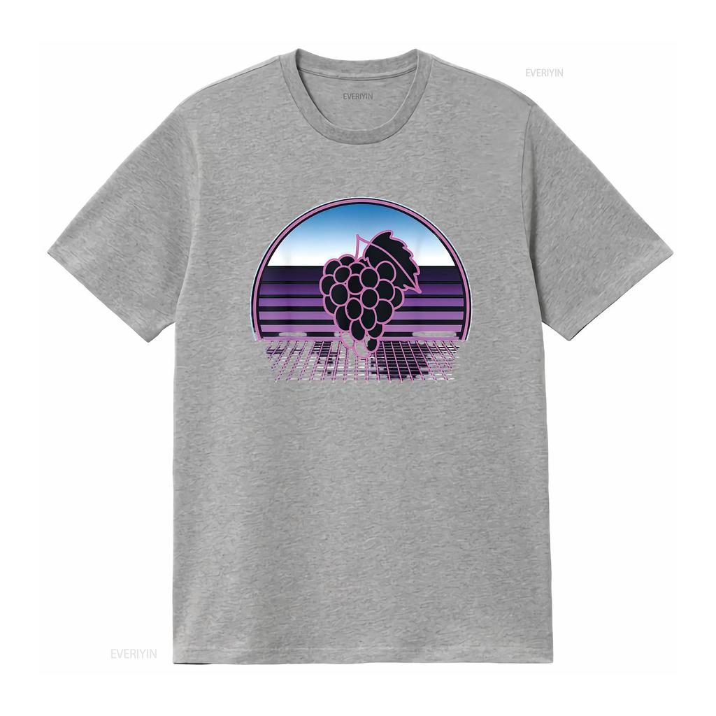 Womens Grape Vines Retro 80S Vaporwave Aesthetic Winery T Shirt Black X Large vintage Washed Comfortable designer clothes