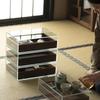 Black Walnut Tempered Glass Display Cabinet for Tea Sets and Cups - Dustproof Storage Solution