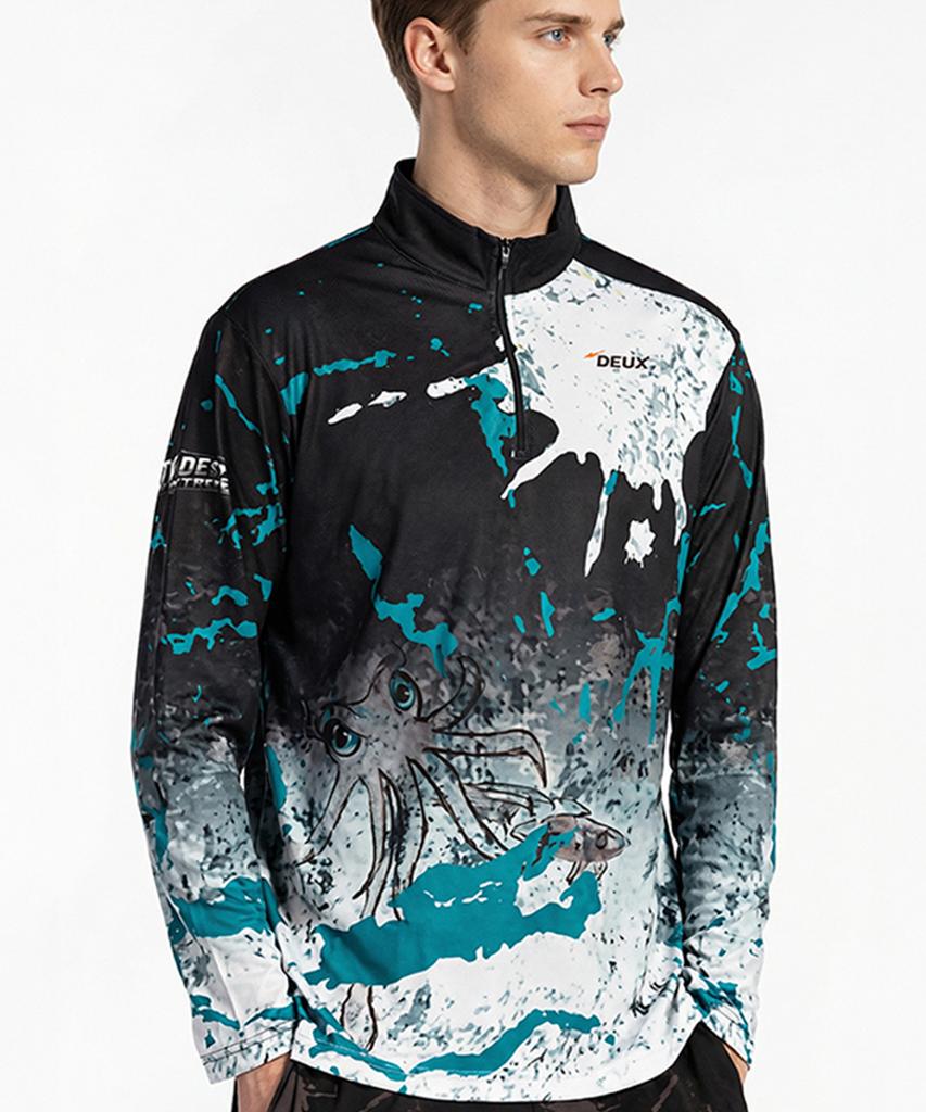 DEUXFISHING Functional All-Season Leisure Sports Jersey - Qdt_902