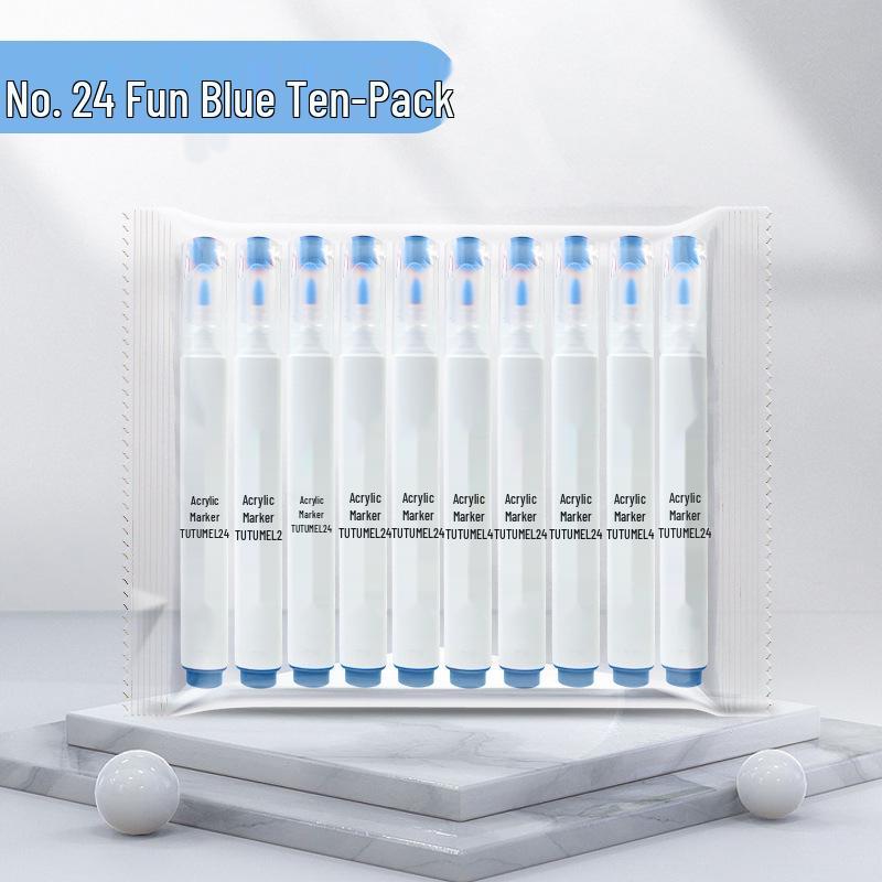 Single Color 36-Pack Waterproof Art Markers - Black, White, Red Opaque - Ideal for Kids' Painting