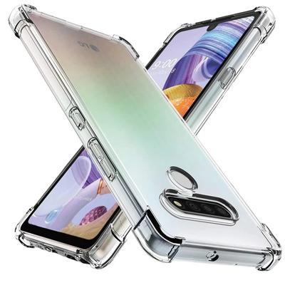 Funda de teléfono transparente de TPU suave para LG Stylos 6 5 4 3 V60 ThinQ V50S V50 V40 V30 G8X, funda protectora ultrafina transparente a prueba de golpes con airbag