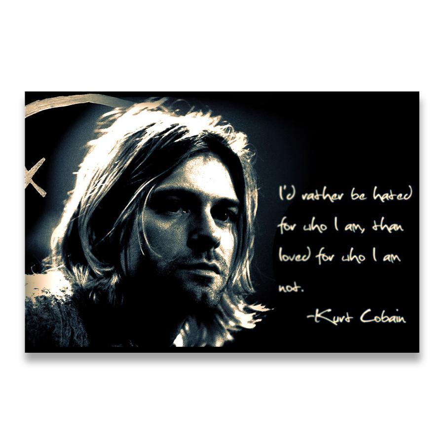 Kurt Cobain Muzică Rock Trupă Muzică Cântăreț Star Artă de Perete Poze Postere și Imprimeuri Pictură pe Pânză pentru Cameră Decor Acasă