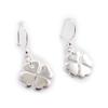 Les Trésors De Lily [G0631] - Boucles Argent 'Trèfle' argenté - 13x13 mm