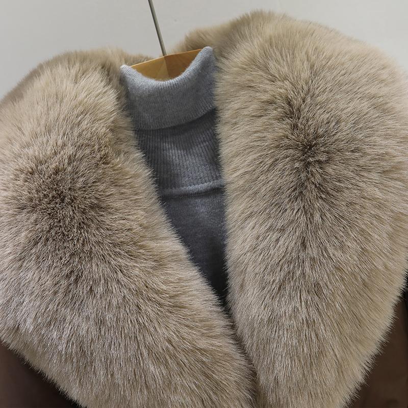 Cappotti Invernali da Donna alla Moda con Grande Colletto in Pelliccia Sintetica, Parka Caldi e Spessi, Giacche da Donna Ample