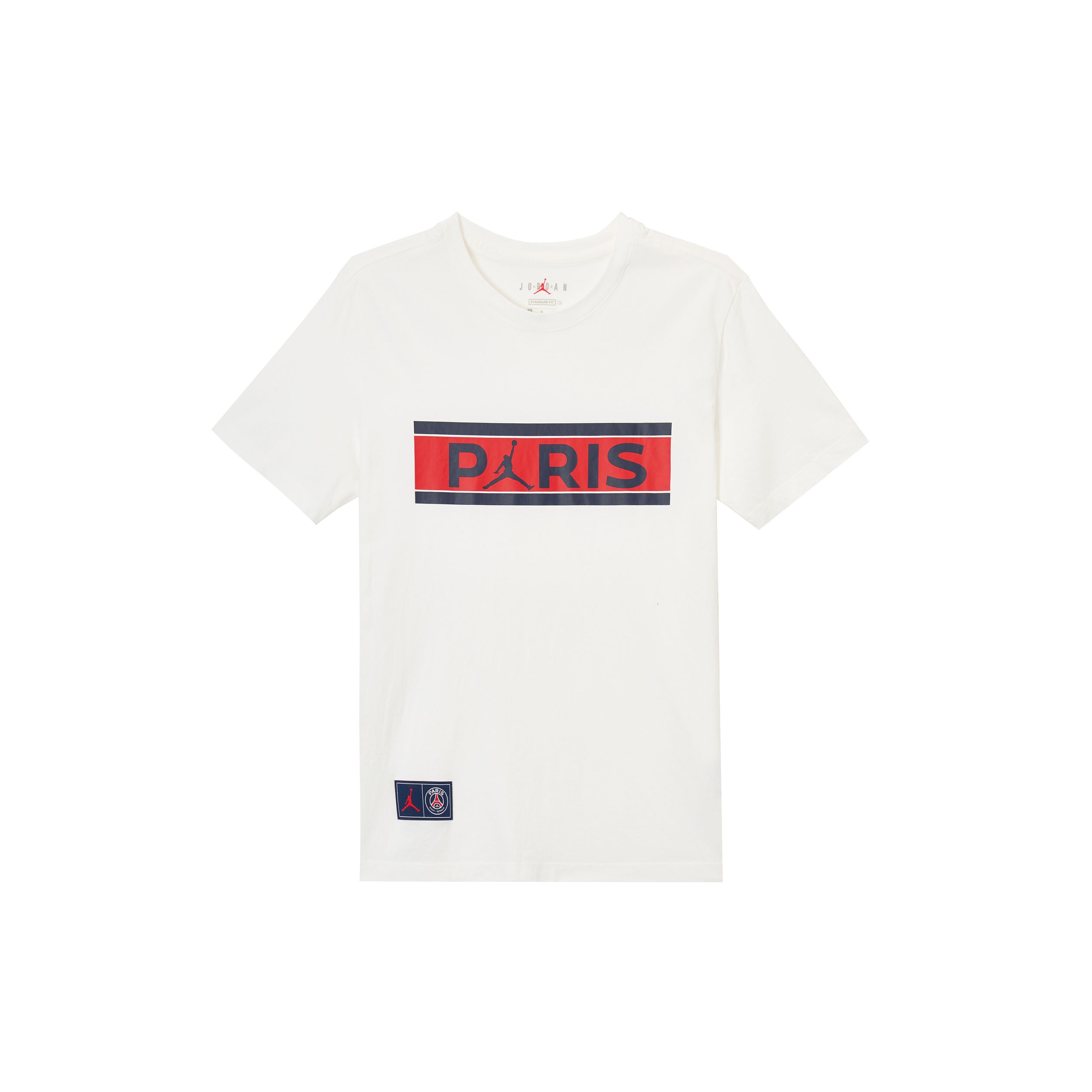 Мужская футбольная футболка с принтом Air Jordan Wordmark Paris Saint-Germain, белая DB6511-100 M