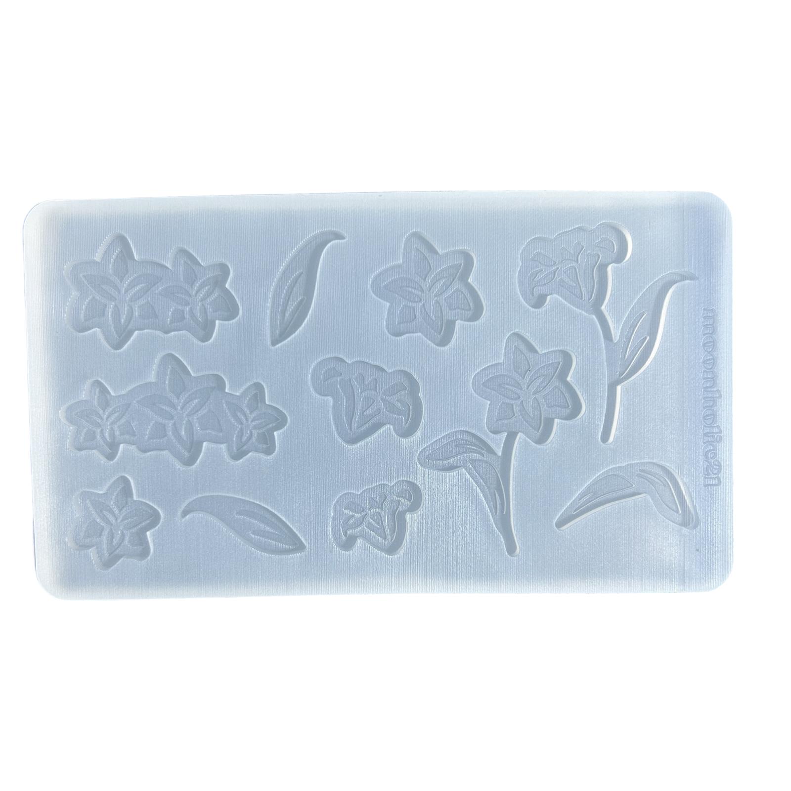 

Лисы Части цветка Форма для литья из смолы-зыбучего песка Форма для смолы Форма из кристаллического силикона Форма для эпоксидной смолы Брелок Кулон Форма B