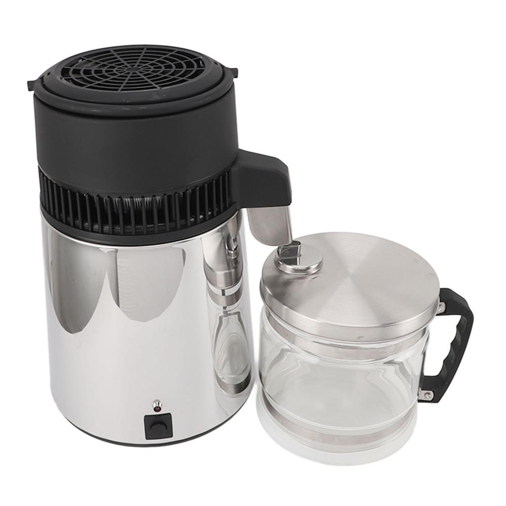 4L Water Distiller Stainless Steel 750W Automatic Distilled Water Maker Distilling Purifier for