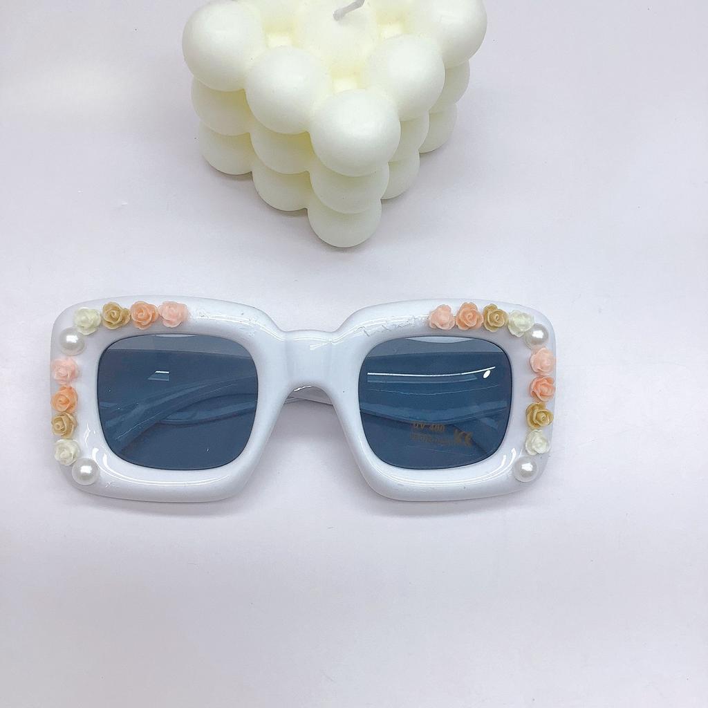 Vintage Fashion Box Children'S Sunglasses Sun Protection Uv Protection Baby Sunglasses Boys And Girls Diy Glasses