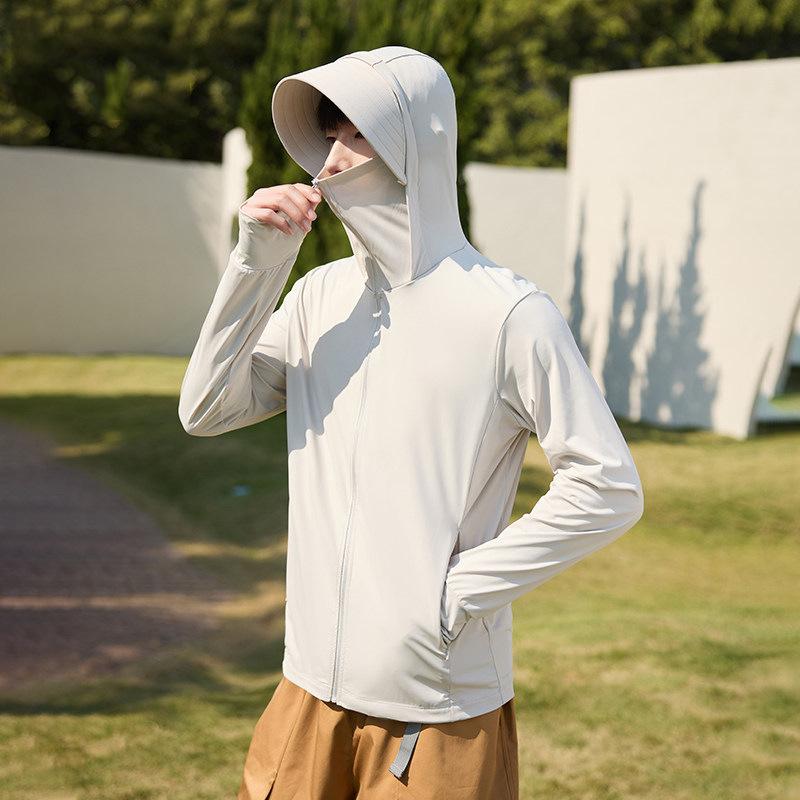 UPF10+ Ice Silk Sun Protection Shirt Unisex 1011 Summer Outdoor UV Protection Breathable Loose Skin Jacket