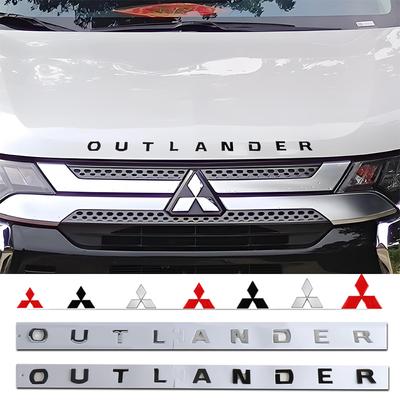 3D Car Front Grille Trunk Emblem Sticker For Lancer 10 9 EX Outlander 3 ASX L200 Competition Ralliart Xpander Eclipse