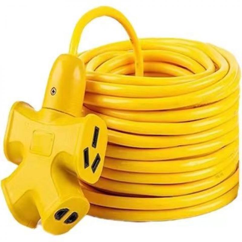 Waterproof Two-Core Pure Copper Electric Extension Cord with Freeze-Resistant Socket