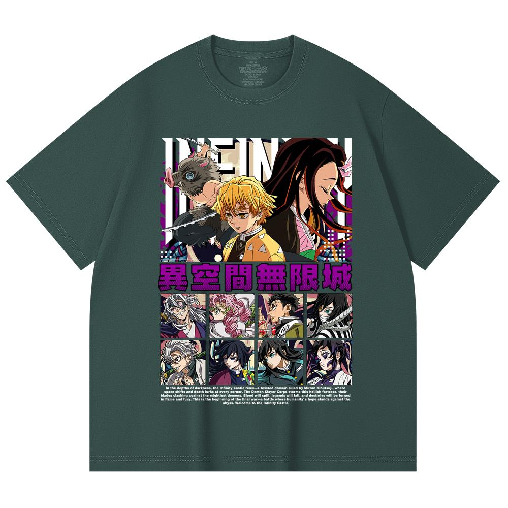 230 Gsm 100% Cotton Demon Slayer V51 Print Unisex Heavy Cotton T Shirt