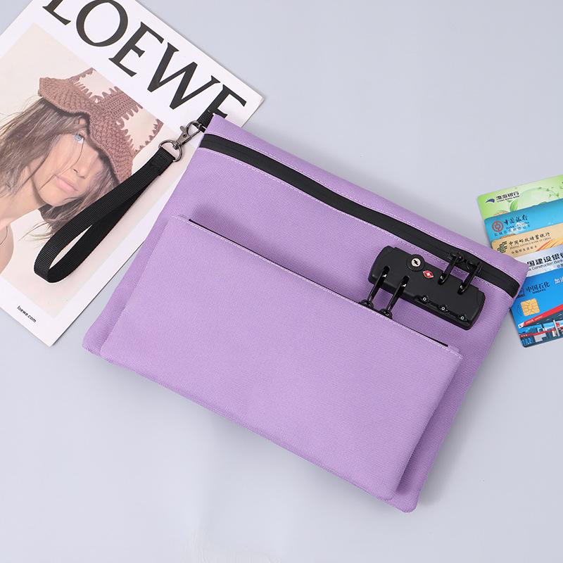 Secure Document & Gadget Storage Bag with Combination Lock