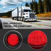 5Pcs 2 Inch Round Led Red Trailer Marker Lights, Led Side Marker Lights With 2 Prong Plug, IP67 Waterproof Clearance Lights For Truck Camper RV