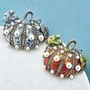 1Pcs Unisex Rhinestone Plants Halloween Party Brooch Pins Gifts Vintage Pearl Pumpkin Brooches For Women