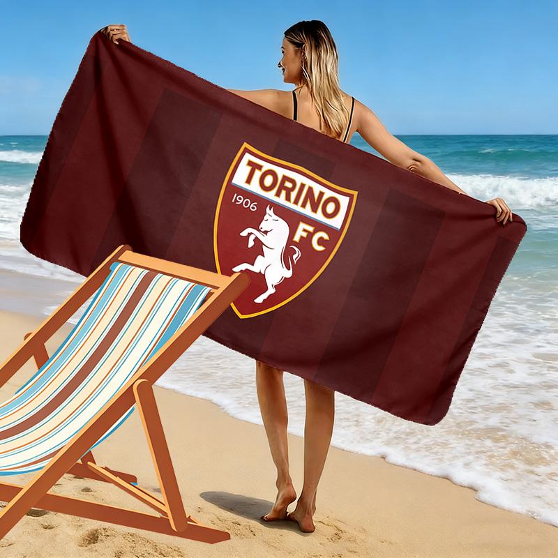 Torino FC Print Beach Towel, Large Soft Quick Dry Towel for Beach Camping Swimming