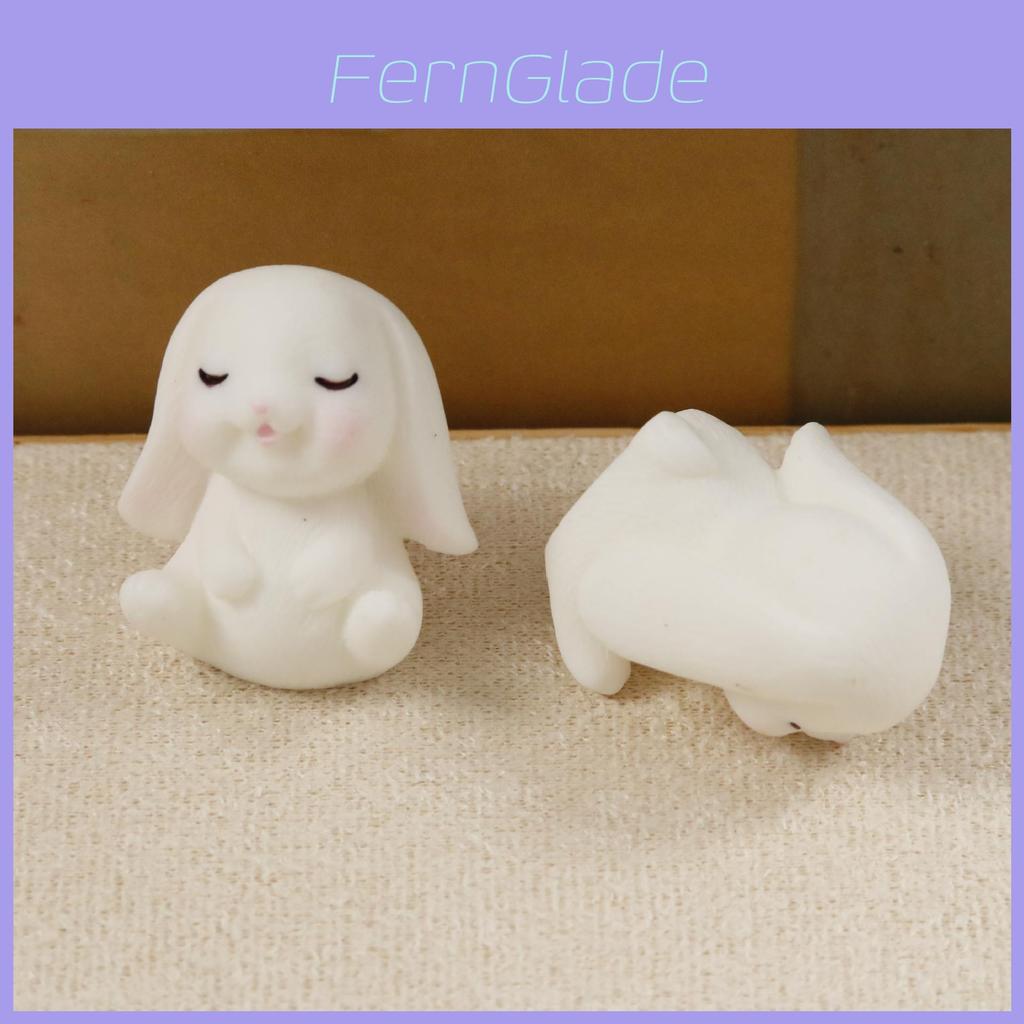 Adorable Resin Miniature Garden Rabbit Figurine Cute Animal Decoration For Modern Simple Style