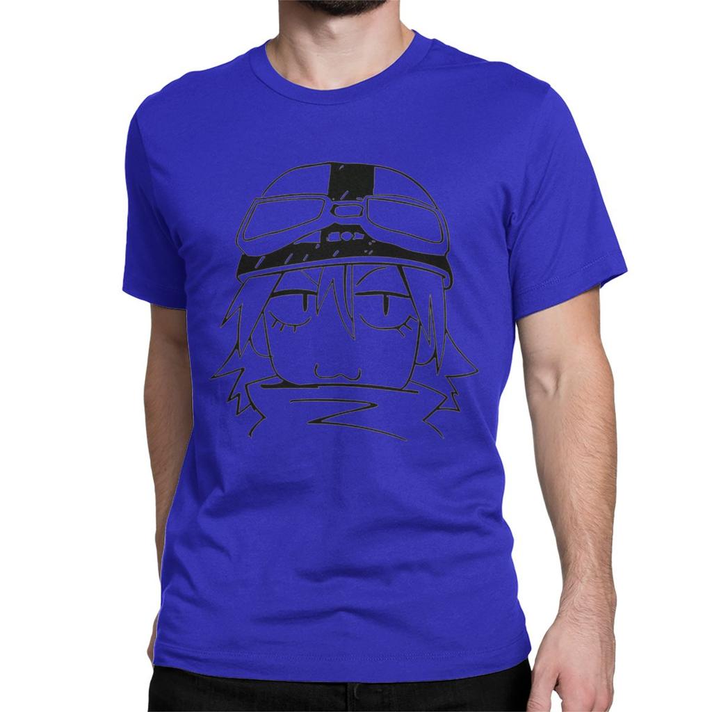 Men Womens Haruko Haruhara Naota Nandaba Anime T Shirts FLCL 100 Cotton Clothing Creative Short Sleeve Tees Plus Size TShirt