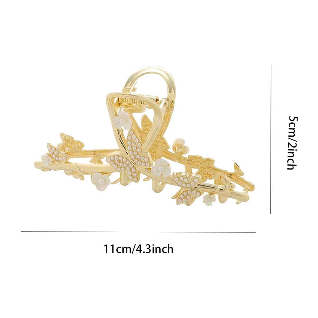 Women Hair Claw Clip with Butterfly New Chinese Style Stable Grip Claw Clip for Hair DIY Accessory Hair Styling