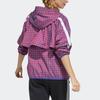 Adidas W.N.D. Sport Plaid Hooded Jacket Women Jackets Light-Crimson GM0686