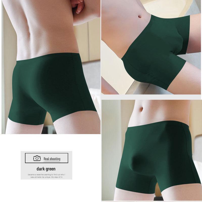 

Мужские весенне-летние бесшовные боксеры-брифы из ледяного шелка 3D – Легкие, прозрачные, больших размеров XL темно-зеленого